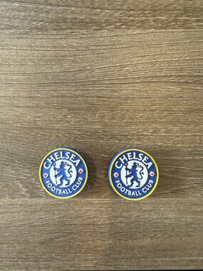 2 Chelsea Soccer Crest Shoe Charms Blue Lion Fits Crocs Wristband Accessories